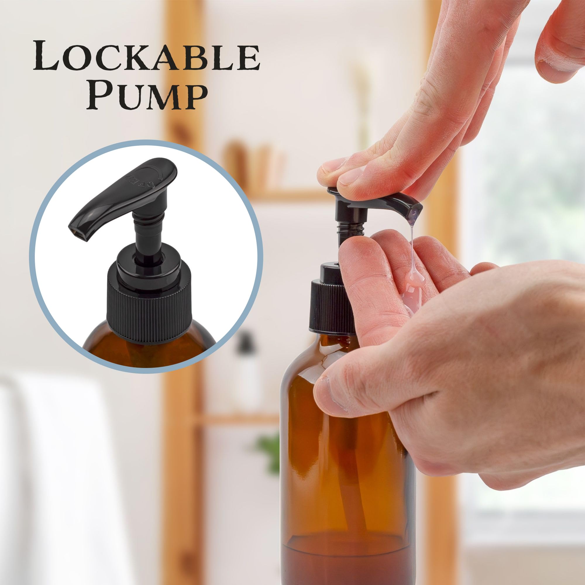 Cornucopia Brands lockable pump shown for secure transport and storage.