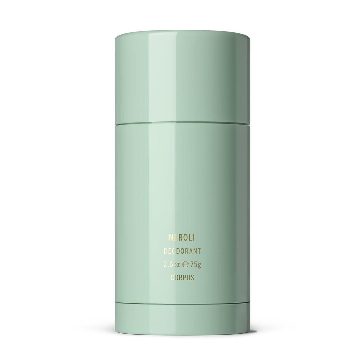 Corpus Neroli deodorant stick packaging highlights aluminium-free formula for sensitive skin.