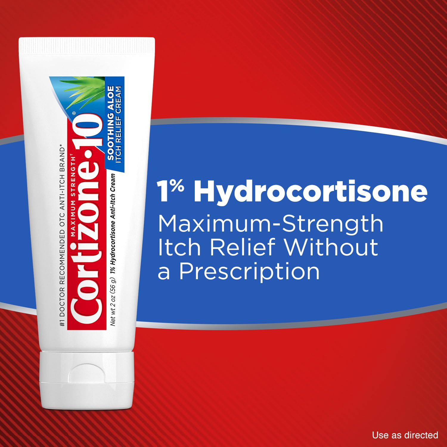 Cortizone 10 cream texture with aloe visible for soothing comfort