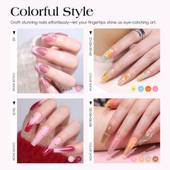 COSCELIA 25-colors gel nail polish collection vibrant shades for versatile designs