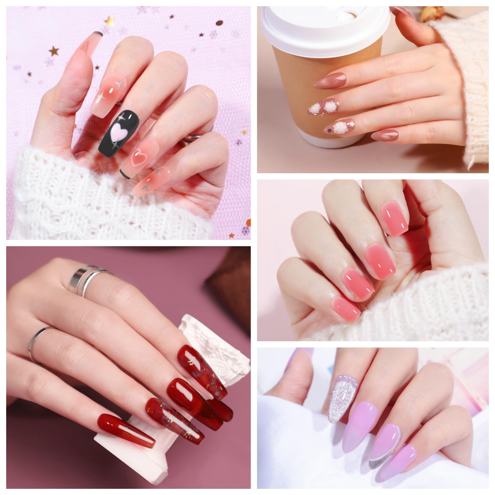 COSCELIA Brown fall color palette showcases translucent jelly shades for seasonal manicures.