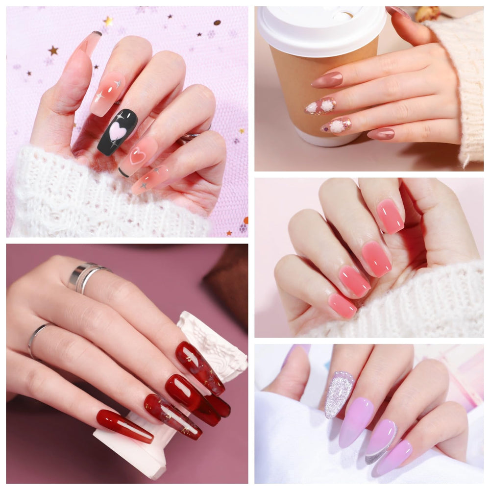 COSCELIA Brown fall color palette showcases translucent jelly shades for seasonal manicures.