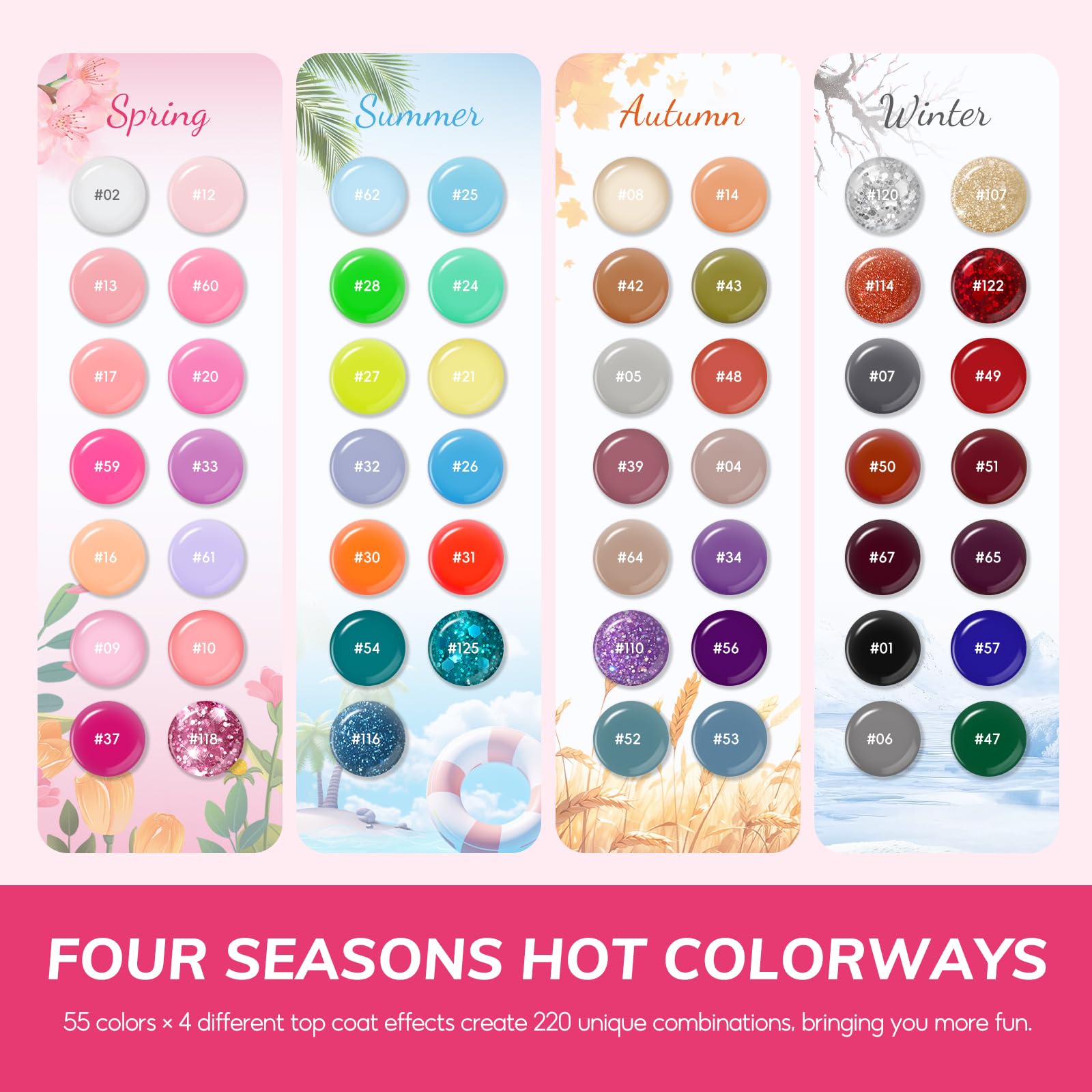 COSCELIA fall enchantment collection with seasonal gel shades.
