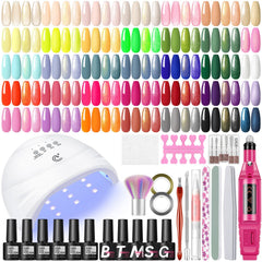 COSCELIA gel nail-polish kit with UV light and drill for professional-looking at-home manicures.