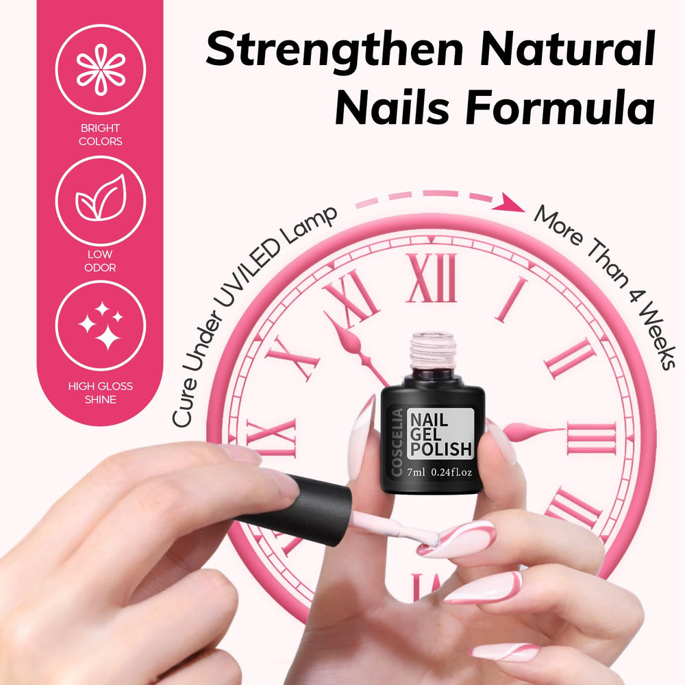 COSCELIA glitter nail decorations add festive flair to designs.