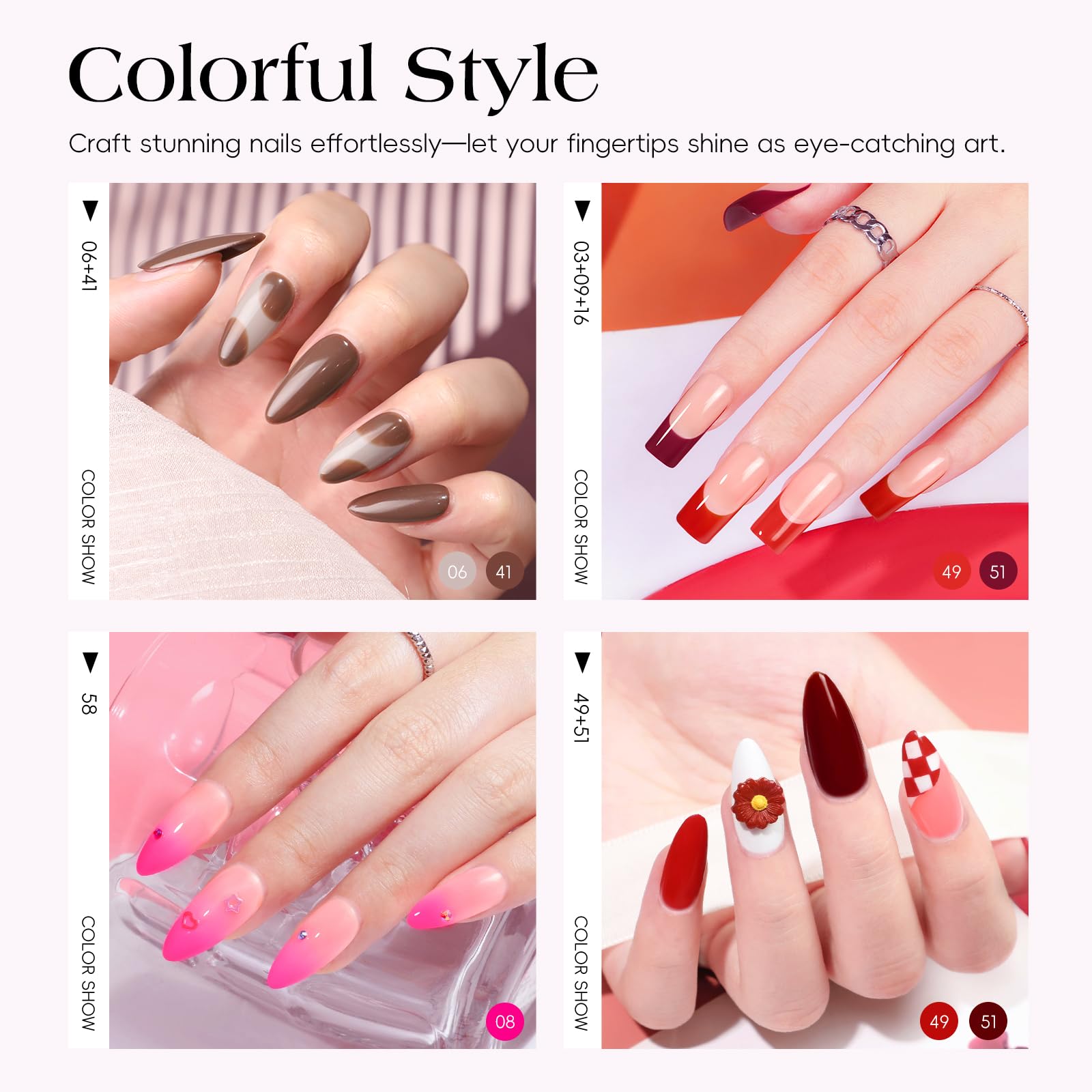 COSCELIA gold and silver nail decorations for elegant nail art accents