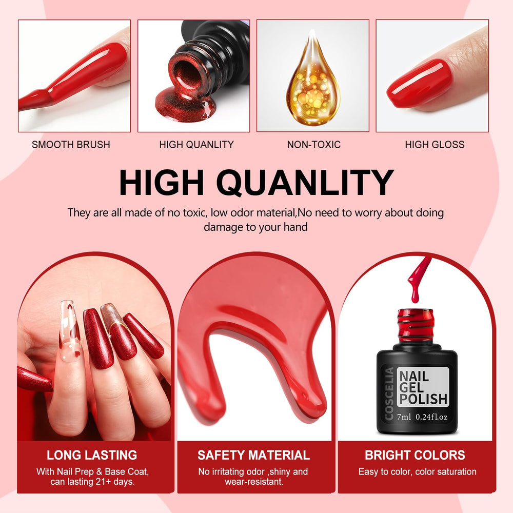 COSCELIA nail-art-tools-set with brushes and detailing tools.