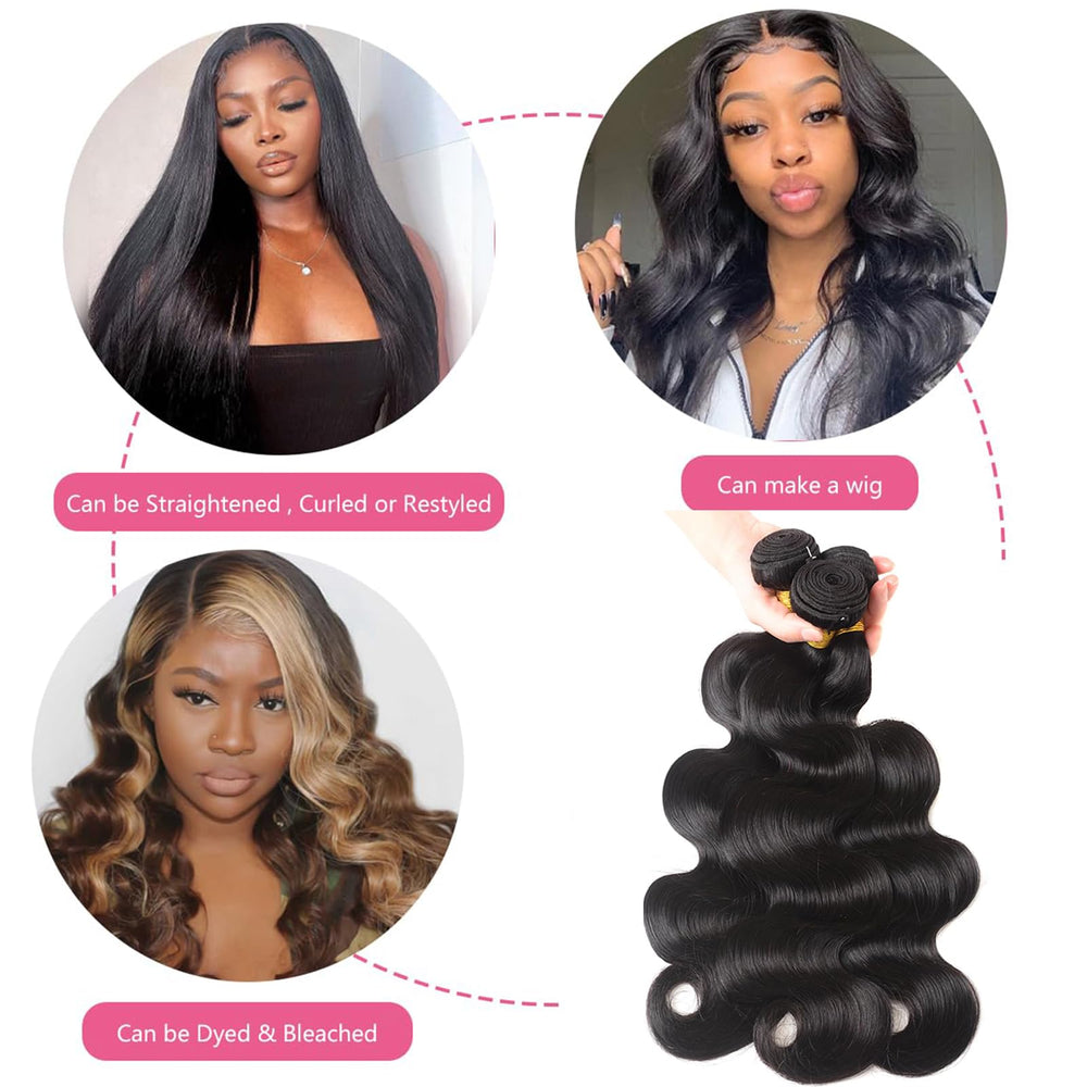 Coshgirl Brazilian virgin hair three bundles pack with thick ends