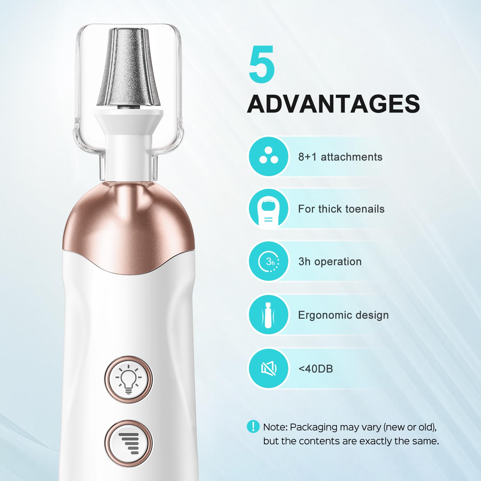 COSLUS 5-piece nail drill bits enabling precise shaping