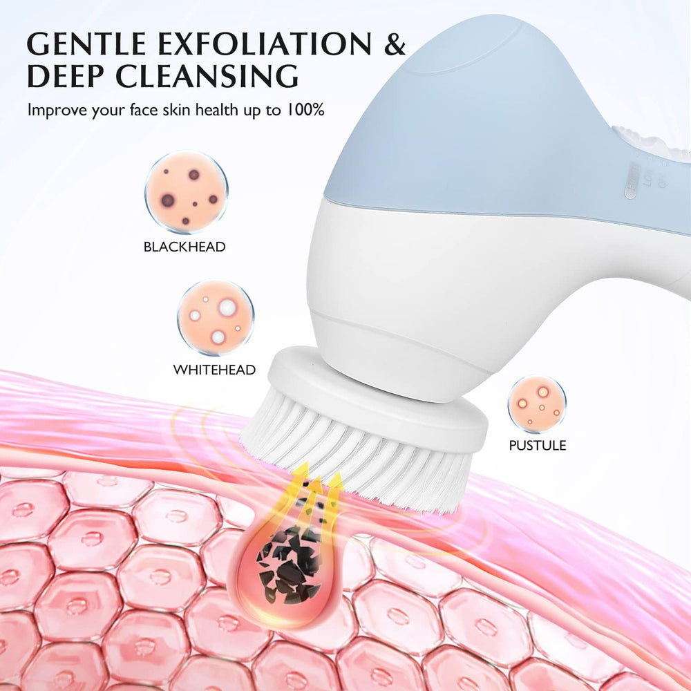 COSLUS 7-in-1 FBS-D bristle heads set for varied exfoliation and cleansing