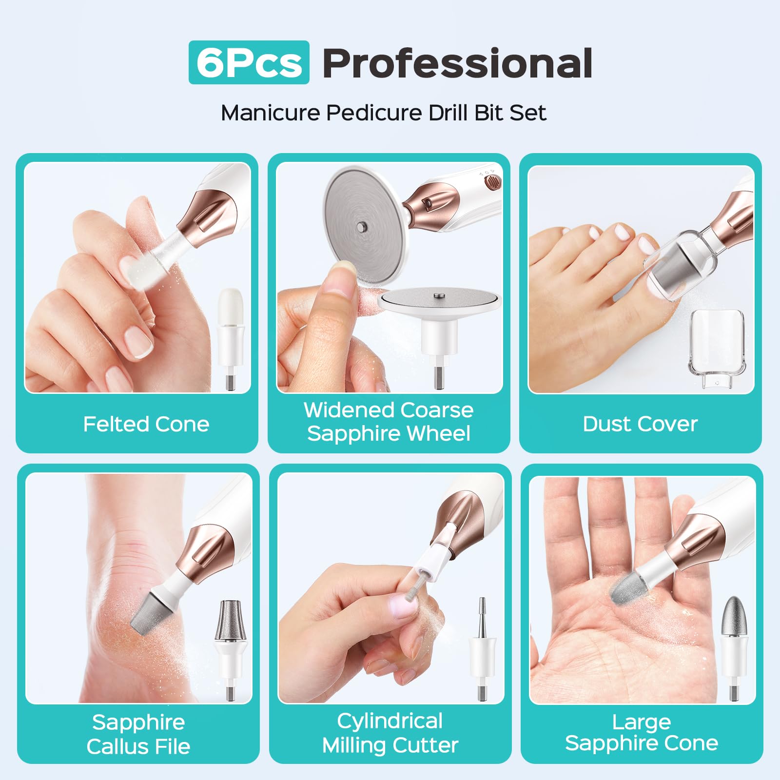 COSLUS complete nail care kit contents spread showcasing all tools for home spa