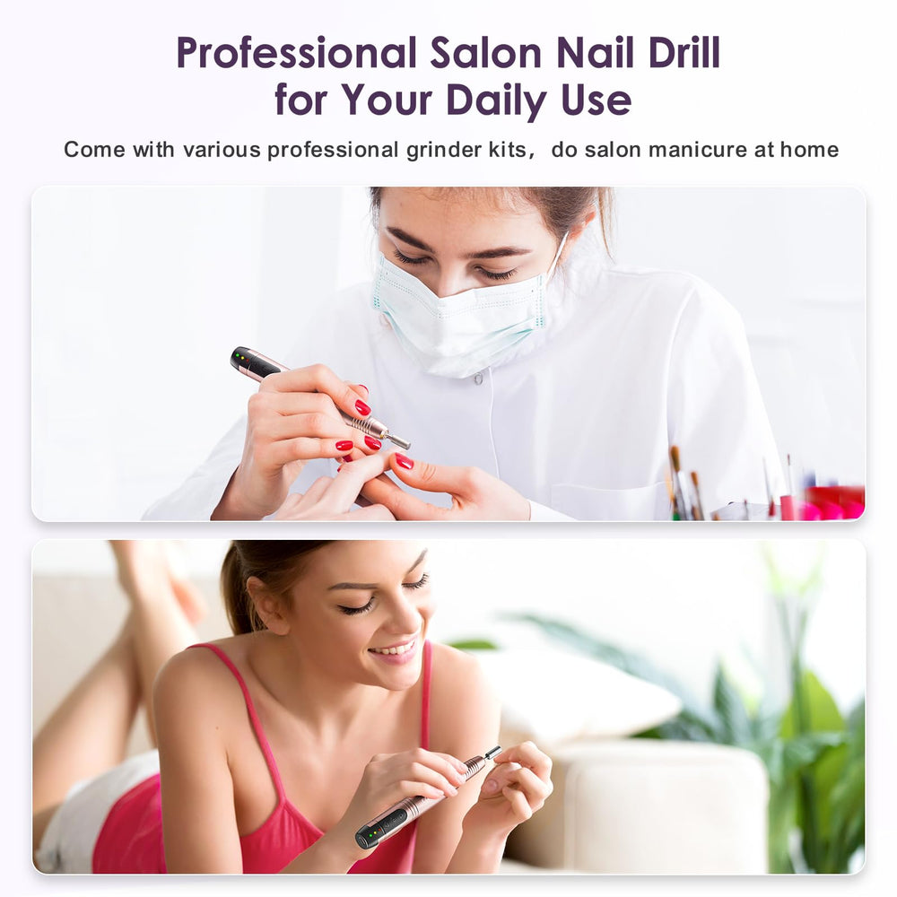 COSLUS cordless nail drill charging scene highlights quick top-up.