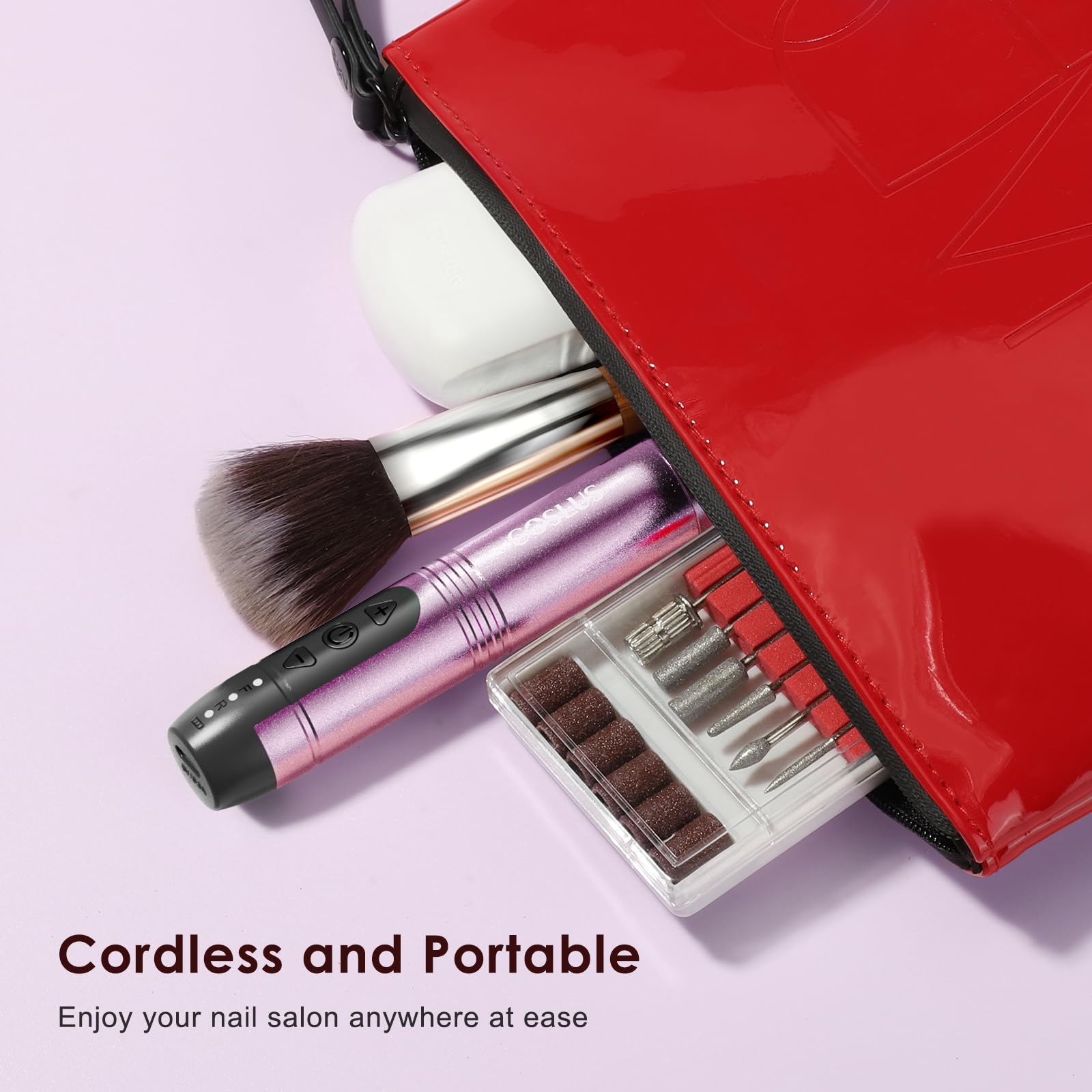 COSLUS compact lightweight design highlights portability for travel-friendly nail care