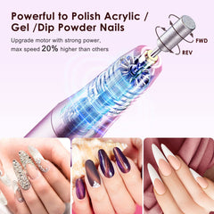 COSLUS cordless nail drill sanding bands show broad compatibility for shaping and smoothing nails