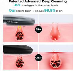 COSLUS face scrubber dense silicone bristles reach nose and T-zone