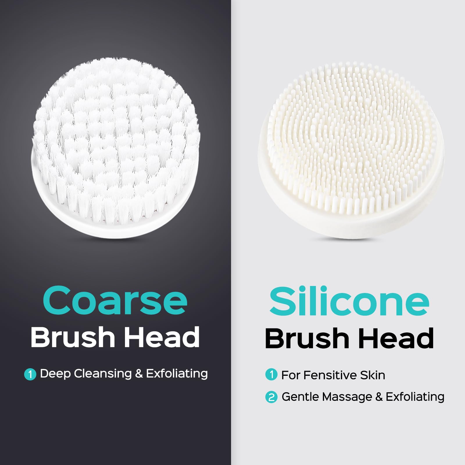 COSLUS Face Scrubber interchangeable brush heads support family skincare routines.