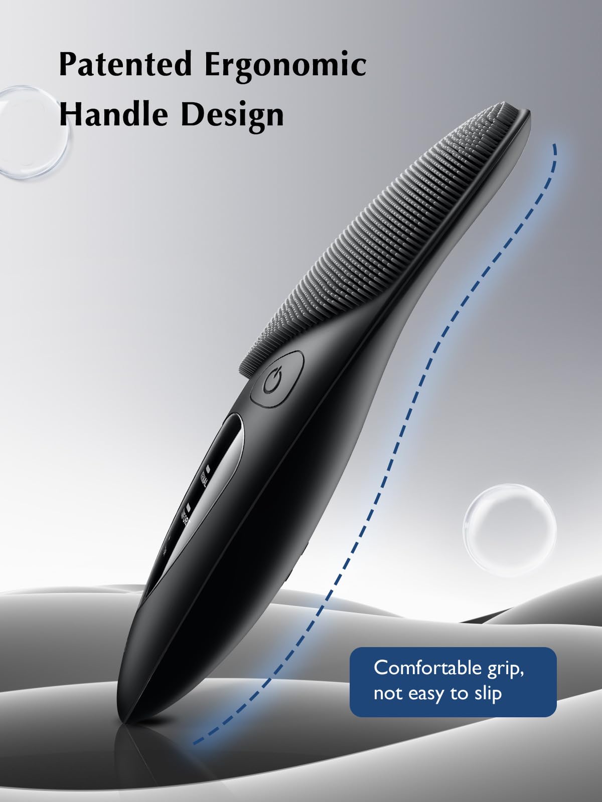 COSLUS Face Scrubber large-capacity battery indicating long runtime.
