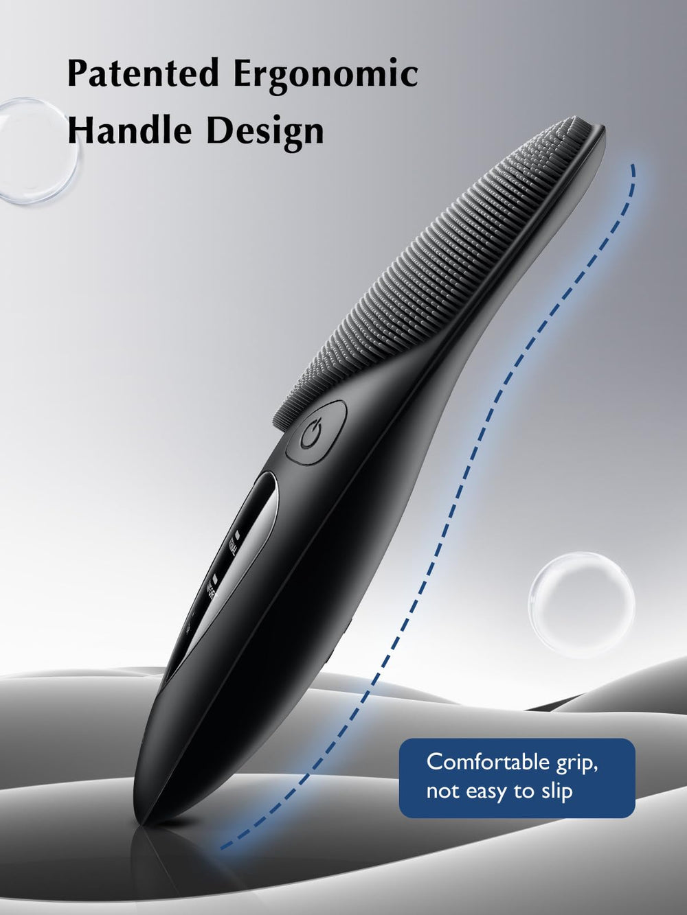 COSLUS Face Scrubber large-capacity battery indicating long runtime.