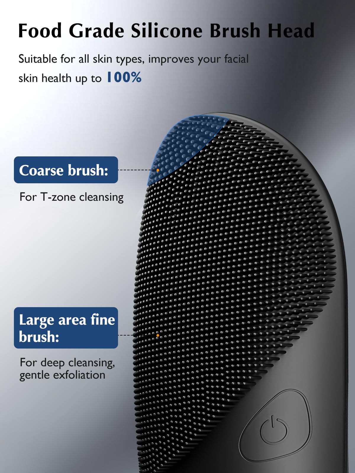 COSLUS Face Scrubber thickened silicone bristles clean nose and T-zone gently.