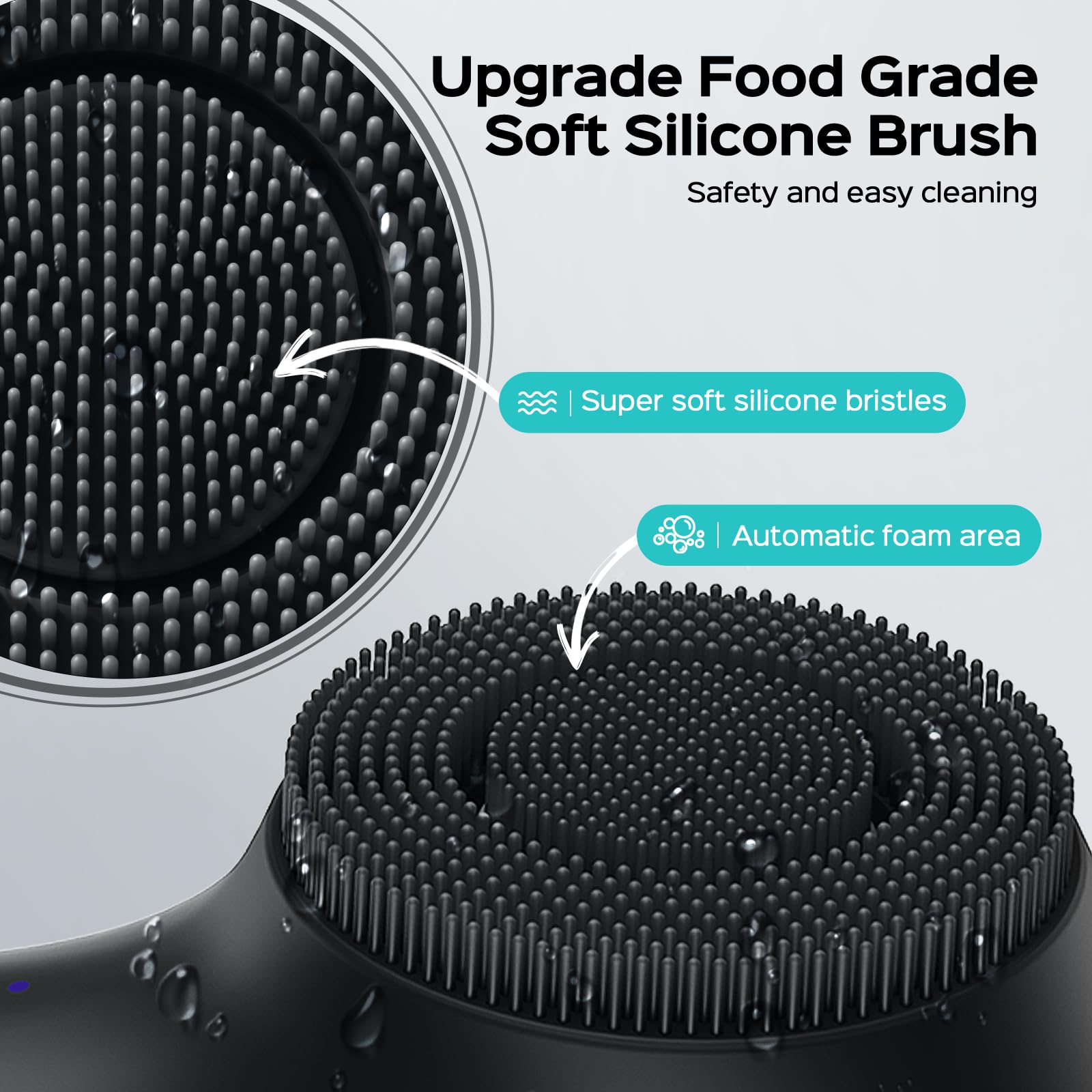 COSLUS Face Scrubber USB charging delivers long battery life.