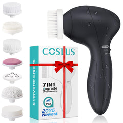 COSLUS facial cleansing brush front view for easy daily cleansing and skin-refreshing routine