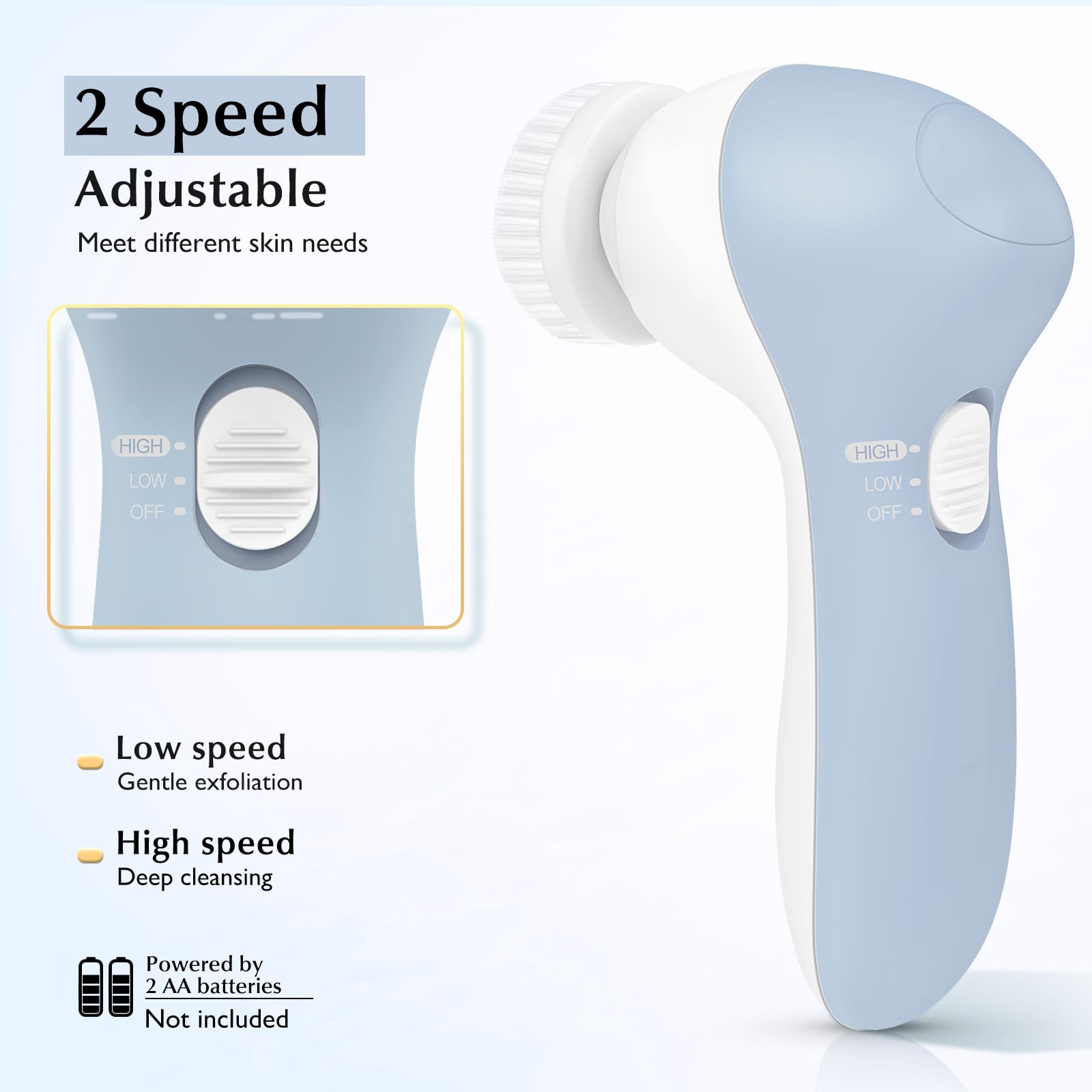 COSLUS FBS-D rotating cleansing action provides even facial coverage.