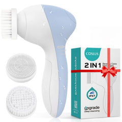 COSLUS FBS-D silicone head closeup for gentle exfoliation on sensitive skin.