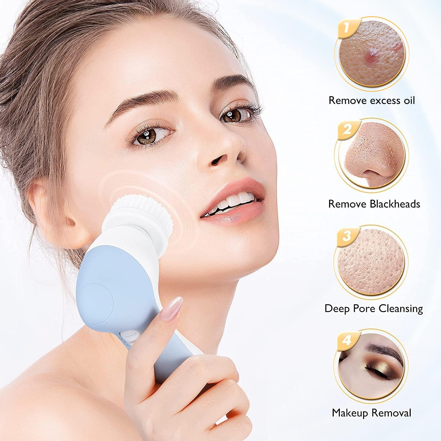 COSLUS FBS-D ultra-fine head ideal for daily cleansing.
