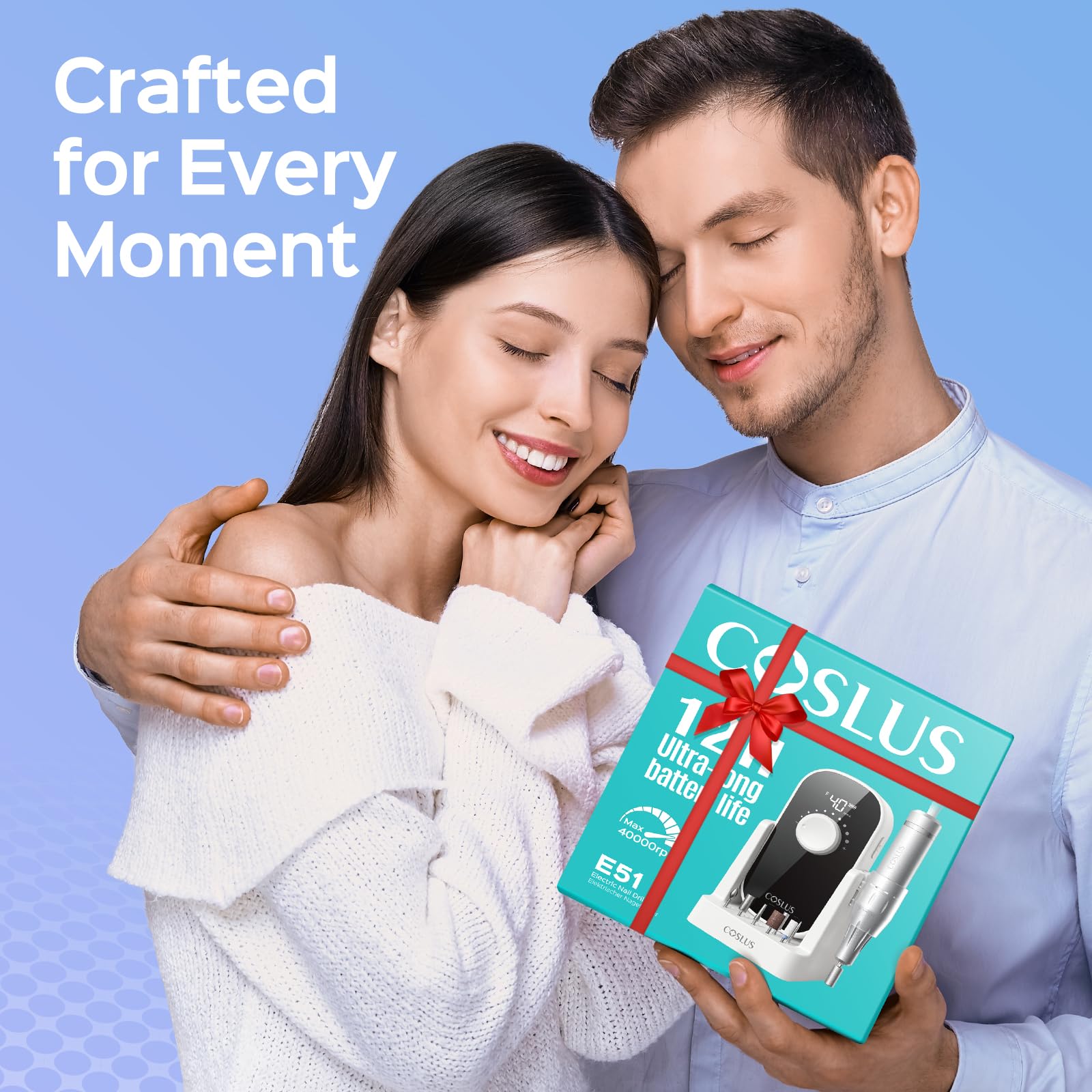 COSLUS nail drill delivers salon-ready finishing touches.