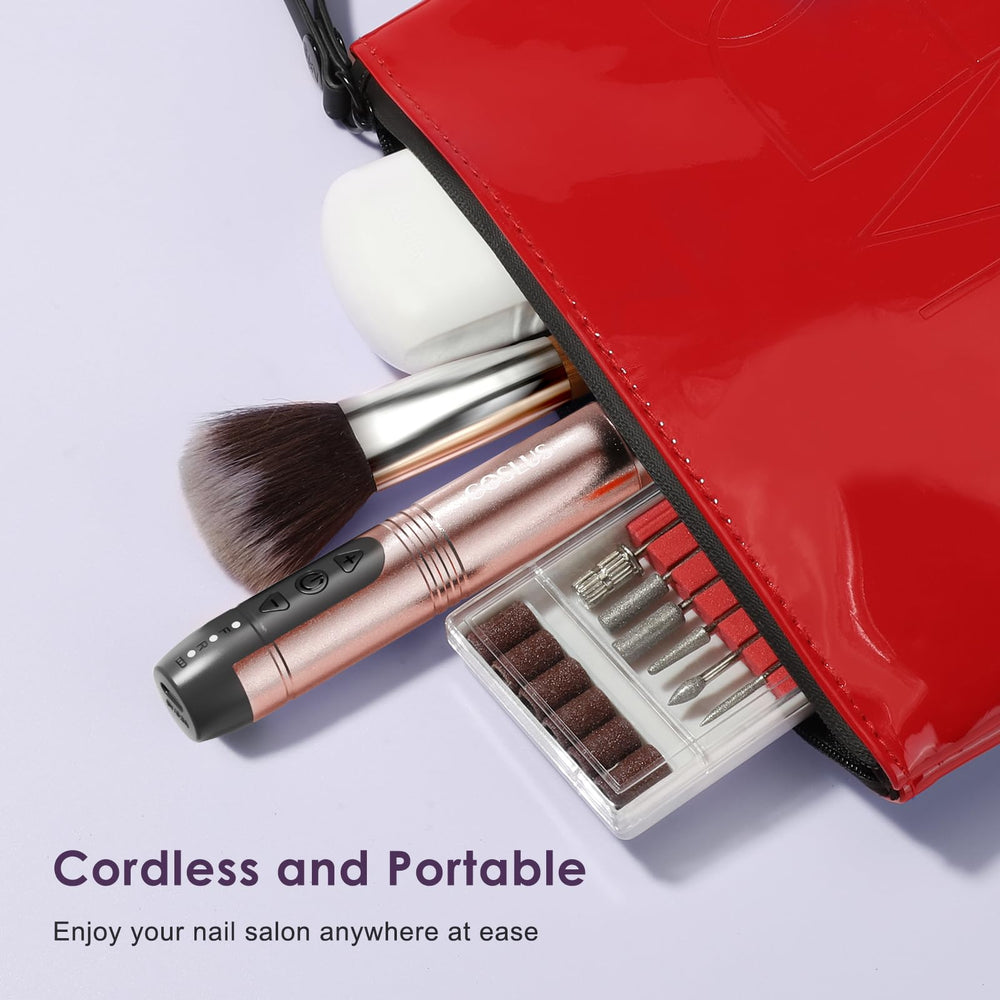 COSLUS nail drill lightweight design enables travel-friendly manicures and pedicures.