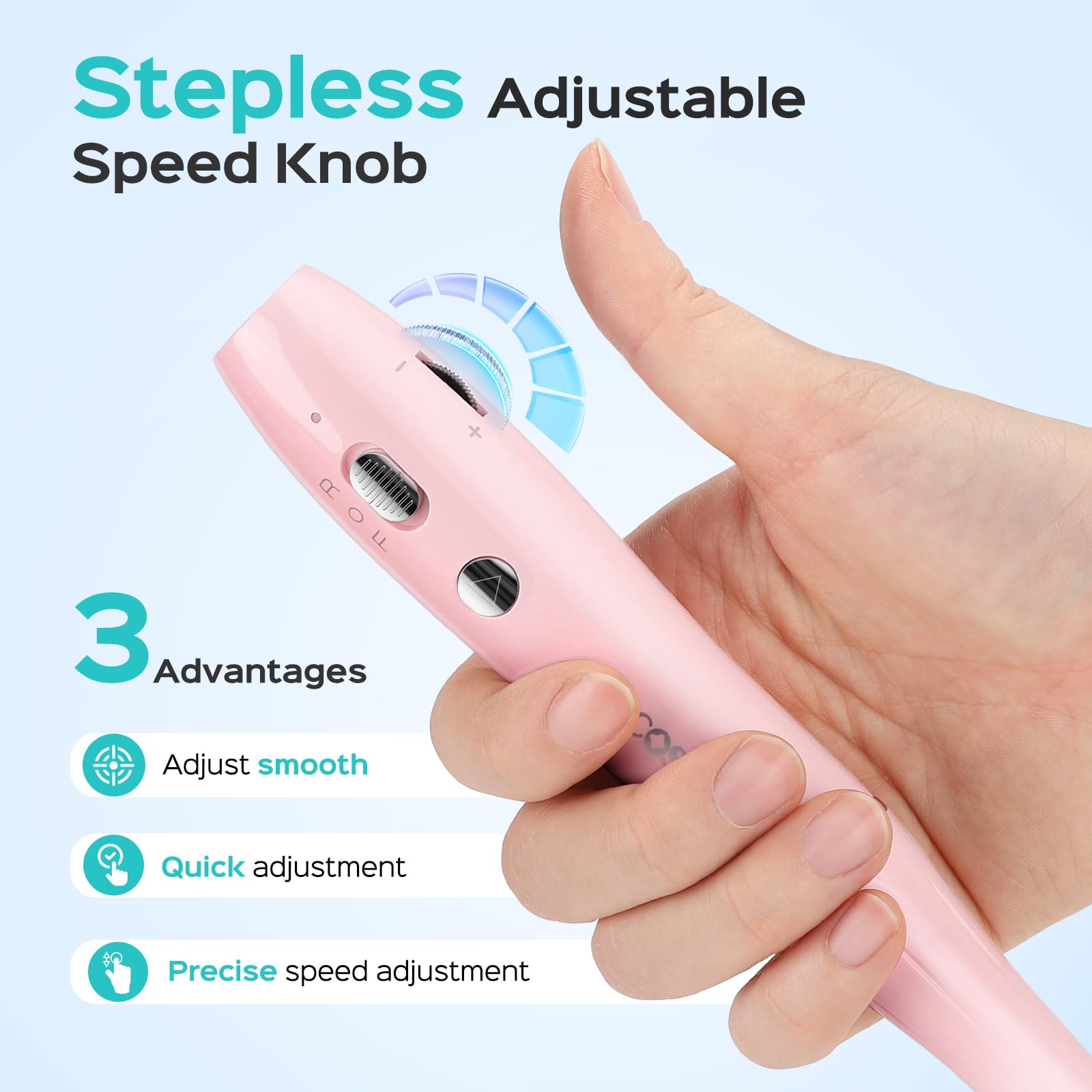 COSLUS multifunctional nail drill supports acrylic, gel, dip powder, and natural nails.
