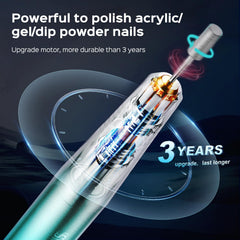 COSLUS portable blue nail drill kit for on-the-go manicures and pedicures.