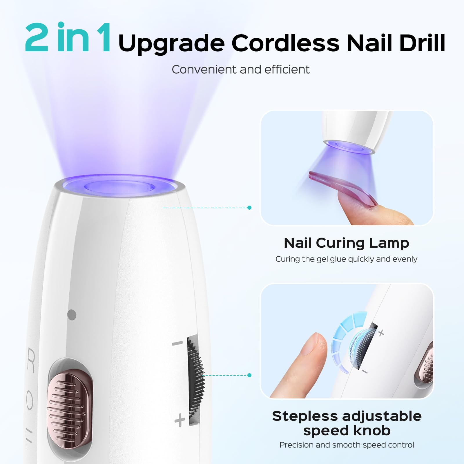 COSLUS nail lamp with 30s/60s timers demonstrates quick gel curing