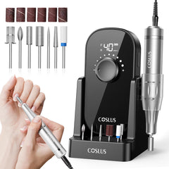 COSLUS professional nail drill front view for home and salon use with compact design