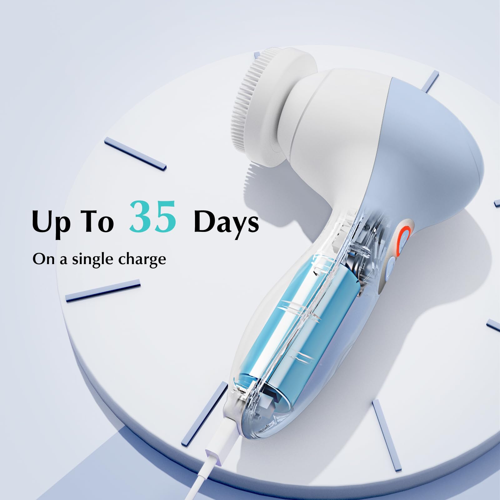 COSLUS silicone deep-clean head showcasing thorough cleaning with less friction