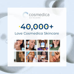 Cosmedica Hyaluronic Acid Serum texture swatch showing smooth application