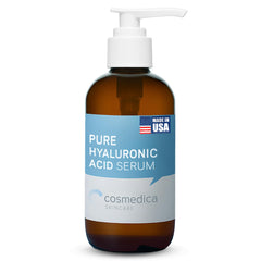Cosmedica Skincare Hyaluronic Acid Serum bottle for intense hydration and non-greasy feel