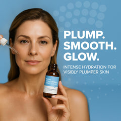 Cosmedica Skincare Hyaluronic Acid Serum close-up texture highlighting light-reflecting surface