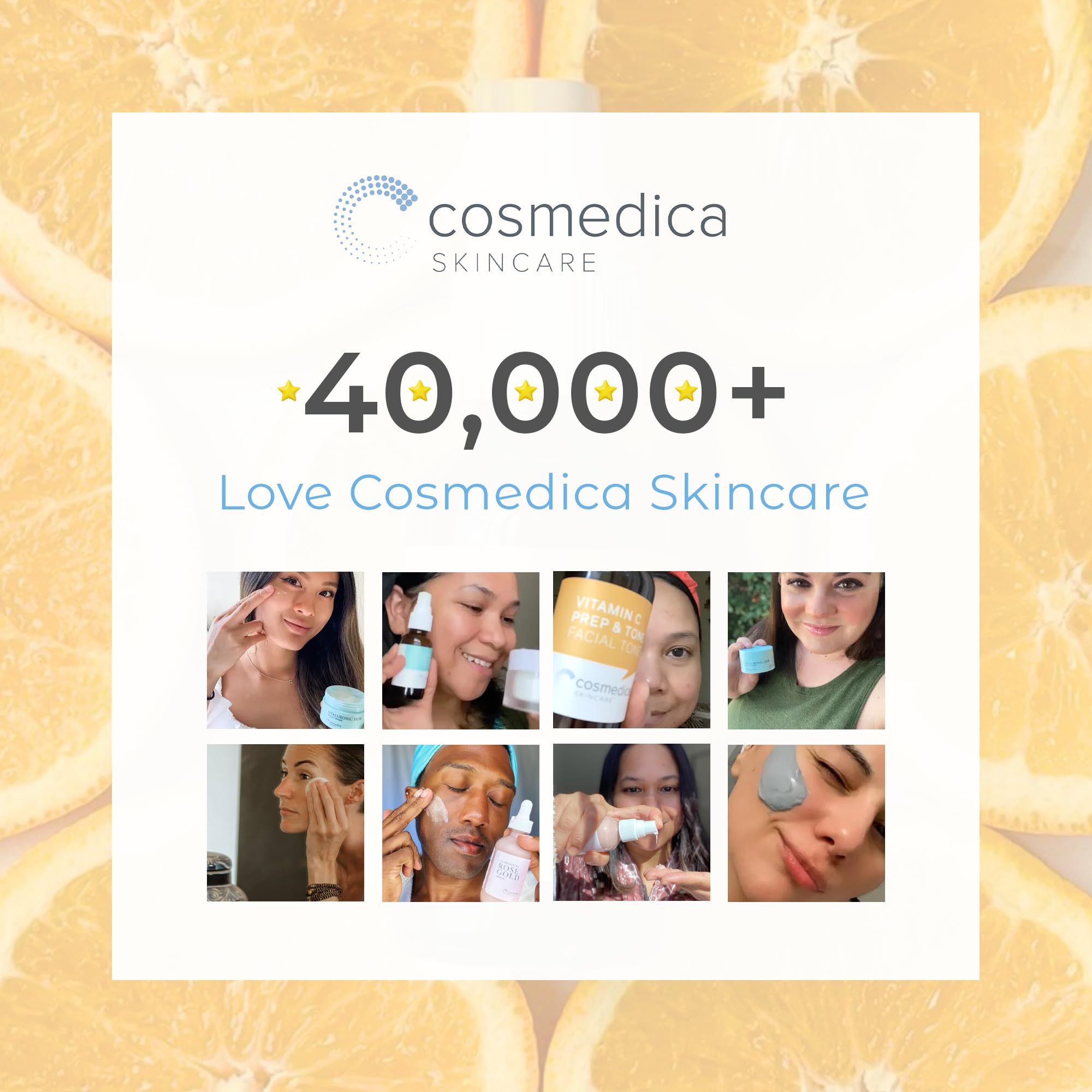 Cosmedica Skincare Set unboxing shot showcases premium packaging