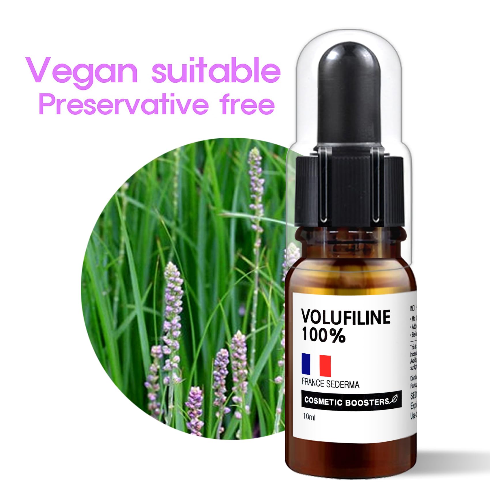 COSMETIC BOOSTERS Volufiline ingredients label with hydrogenated polyisobutene