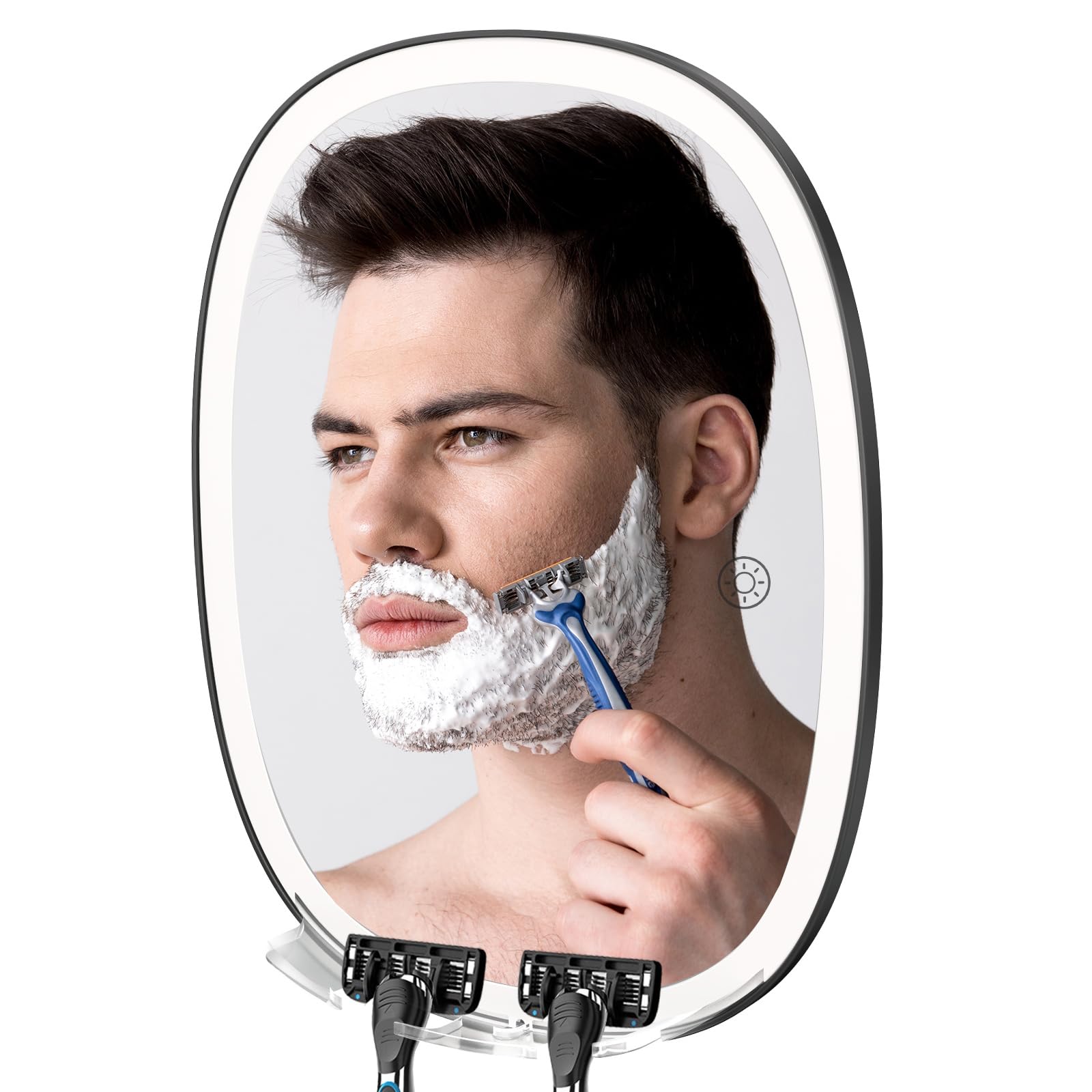 COSMIRROR fogless shower mirror delivers clear reflection in steamy showers for precise shaving