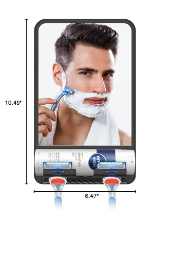 COSMIRROR large shatterproof mirror offers durable, fog-free visibility in showers.