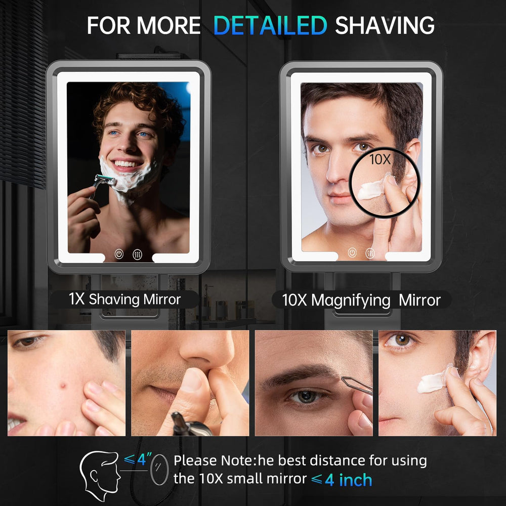 COSMIRROR 10X magnification aids detailed grooming tasks
