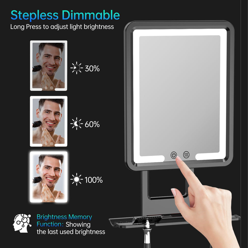 COSMIRROR rechargeable battery powers long fogless use