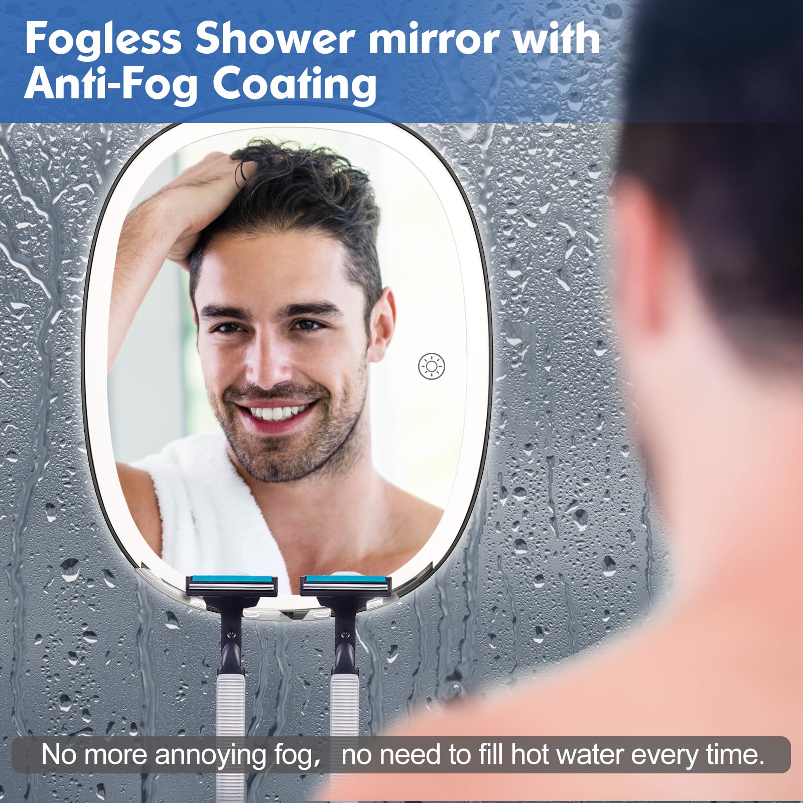 COSMIRROR anti-fog coating stays clear in hot steam for quick routines