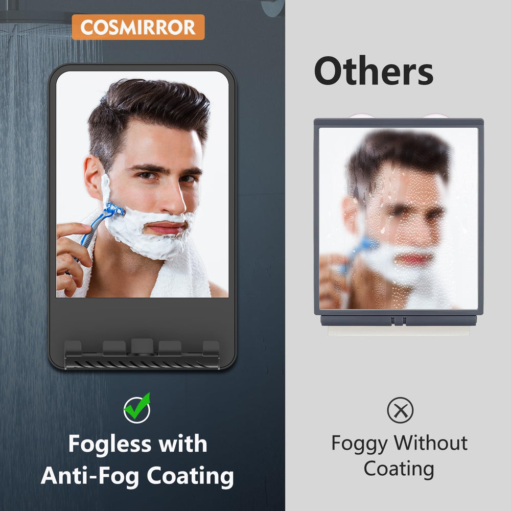COSMIRROR storage shelf stores foam and tools neatly in the shower.