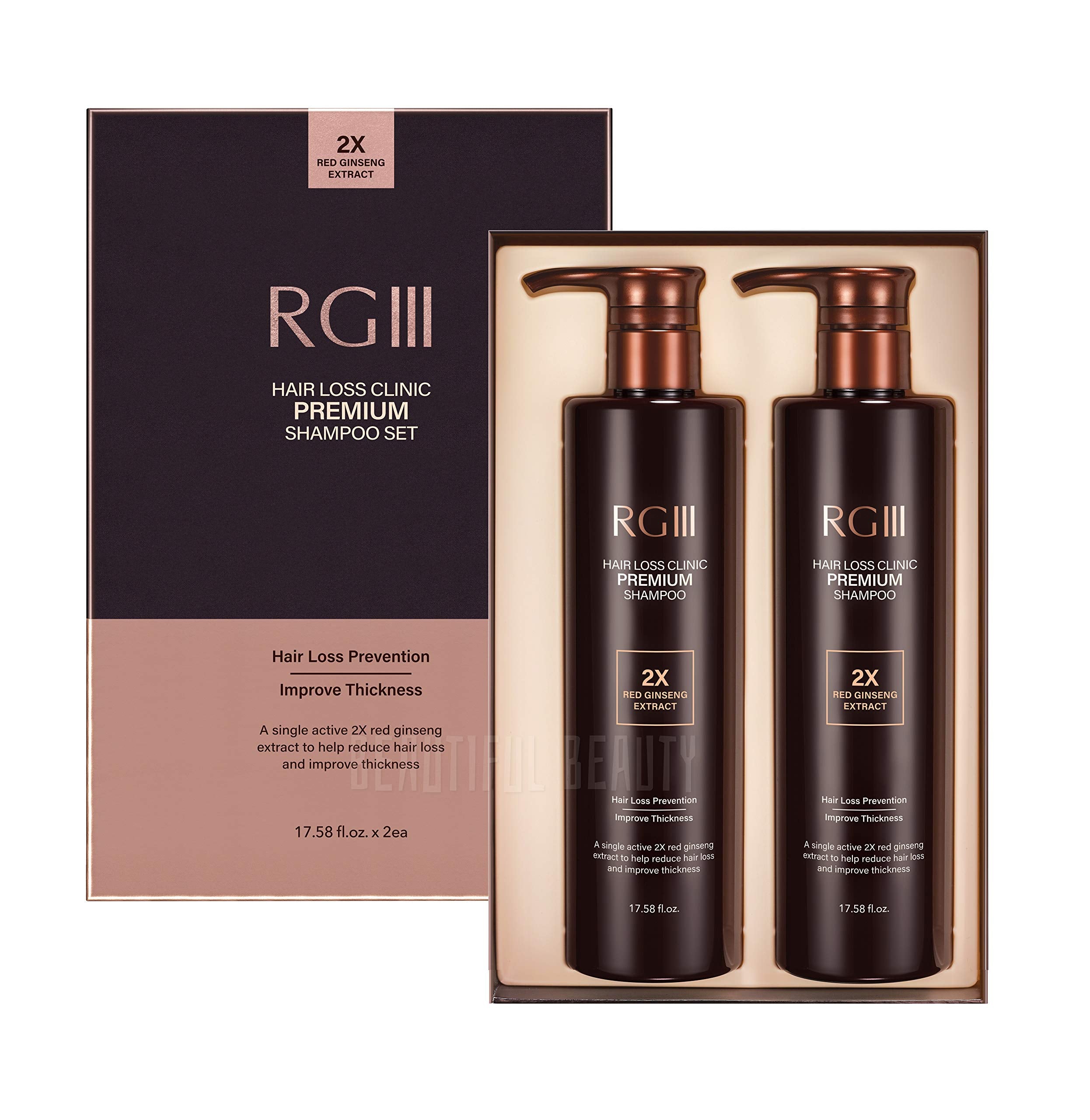 COSMOCOS RG3 RGIII two-bottle set packaging highlights anti-hair loss formulation