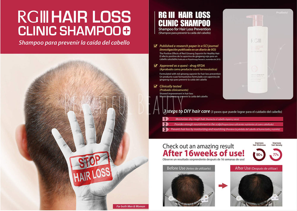 COSMOCOS RGIII shampoo features 1000ppm red ginseng saponin for scalp nourishment