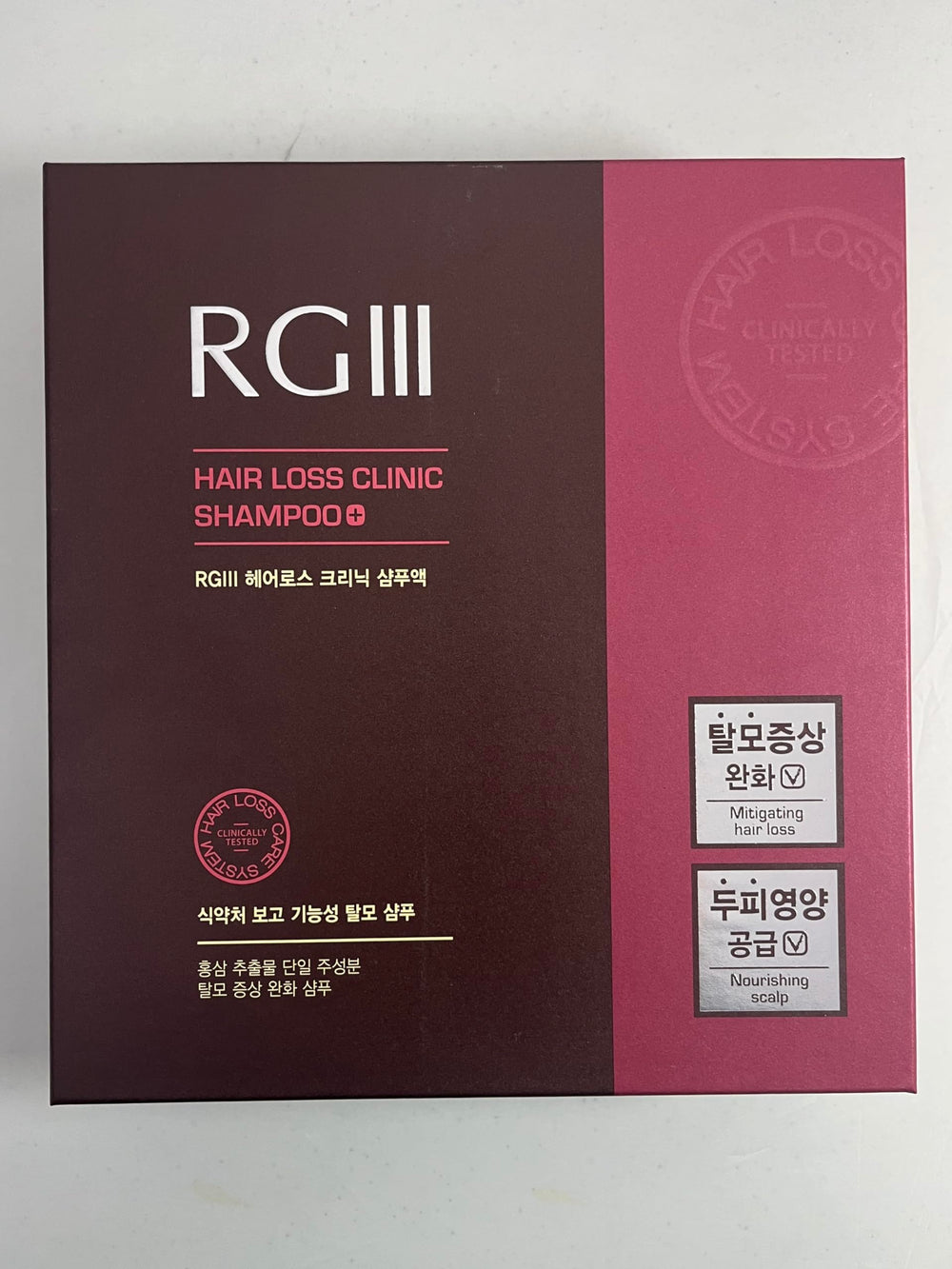 COSMOCOS RGIII shampoo natural ingredients emphasize clean, paraben-free formula
