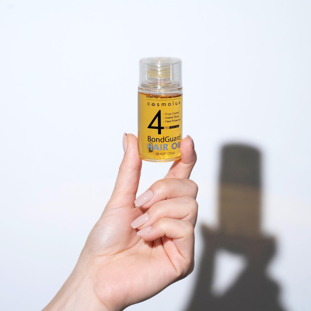 Cosmolux BondGuard damp-hair-before-styling demonstrates easy pre-styling application